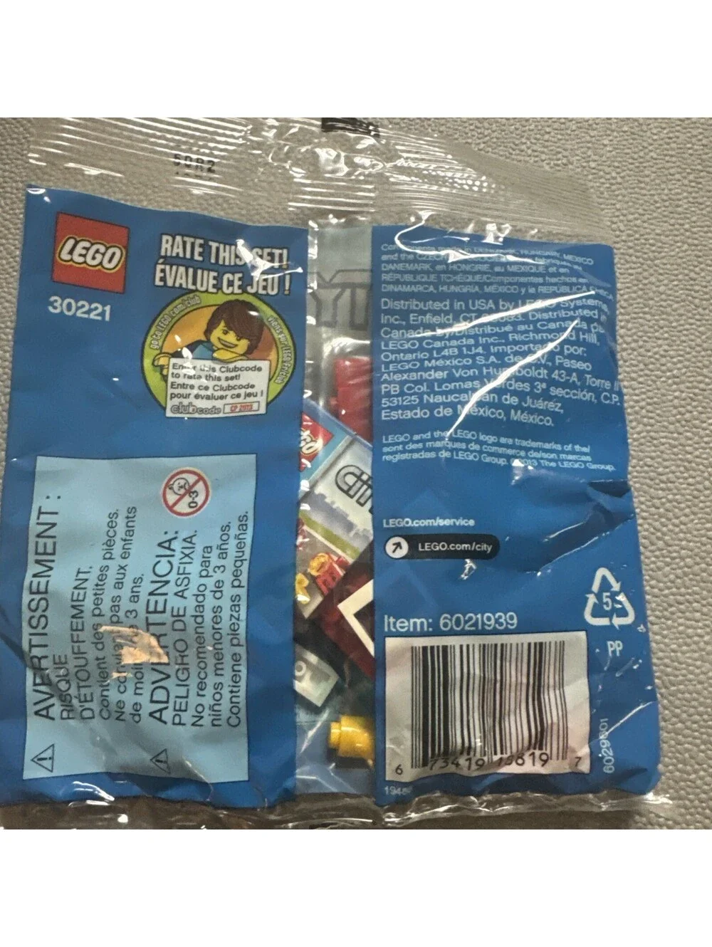 Lego City 30221 Fire Car 36 pcs Firefighter Minifig Polybag Retired Set 2013 New